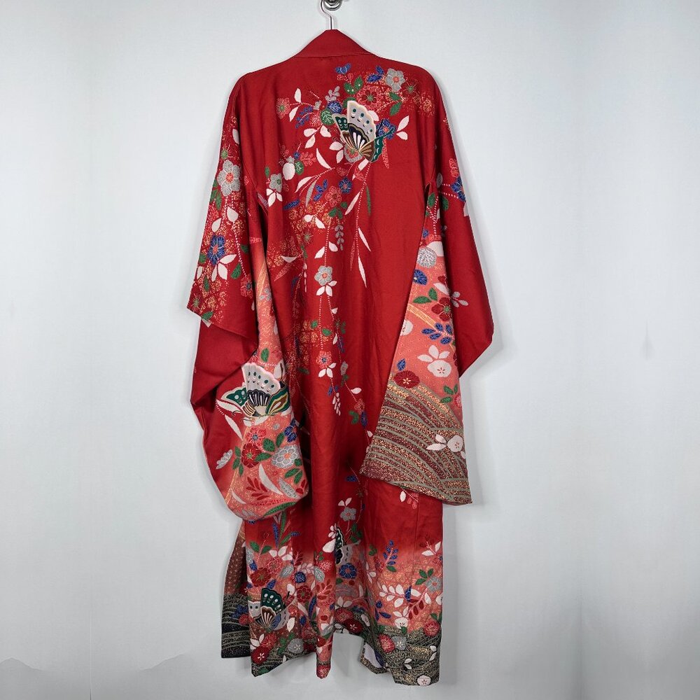 Vintage Japanese Traditional Kimono Robe IROHA Coming of Age Ceremonial #A1189 - Picture 5 of 7